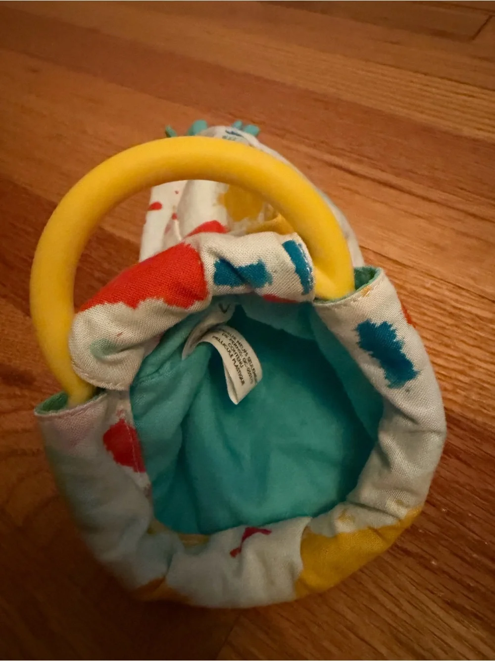 Lovevery Organic Cotton Teether Lovey - Yellow & Multicolor